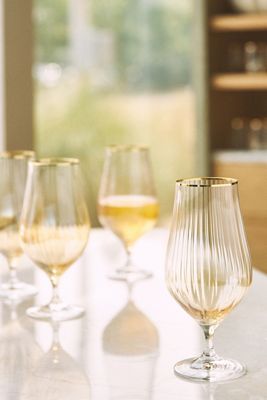 Waterfall Tulip Glasses, Set of 4
