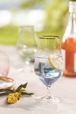 Waterfall Tulip Glasses, Set of 4