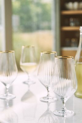 Waterfall Tulip Glasses, Set of 4
