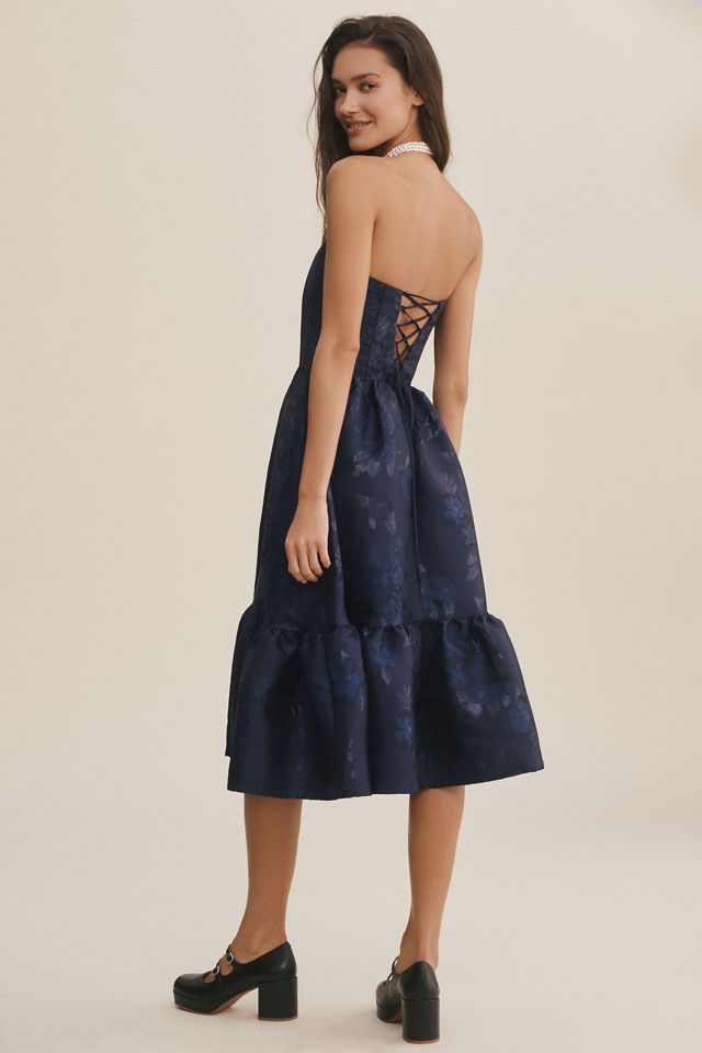 Gretchen Scott Twist And Shout Dress in Solid Navy