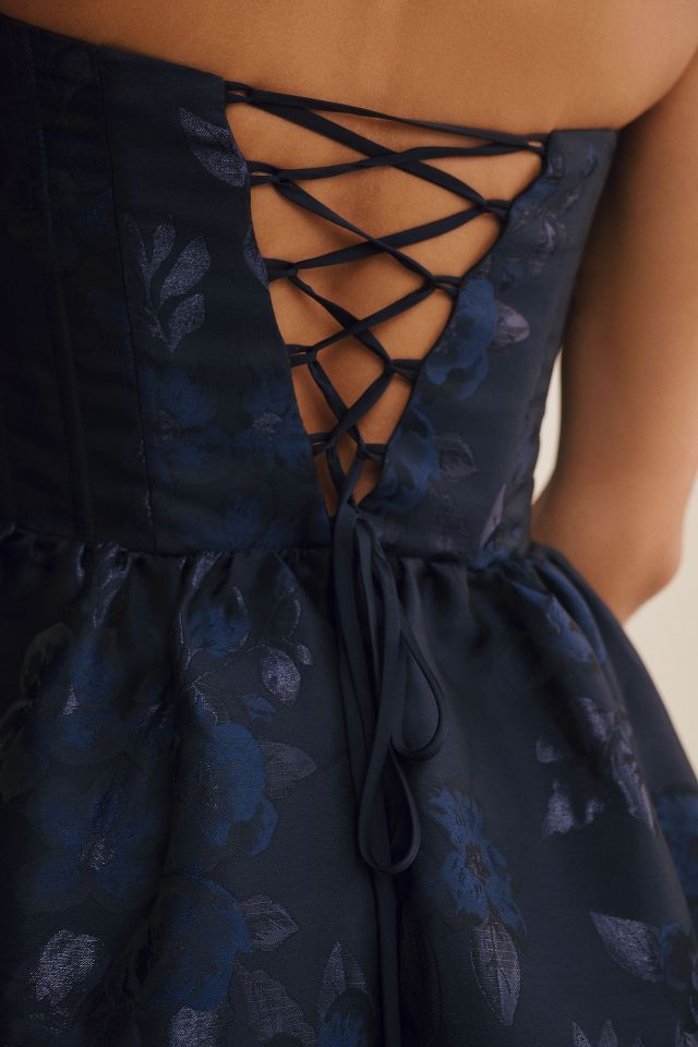 V. Chapman Virginia Tiered Strapless Corset Midi Dress #4