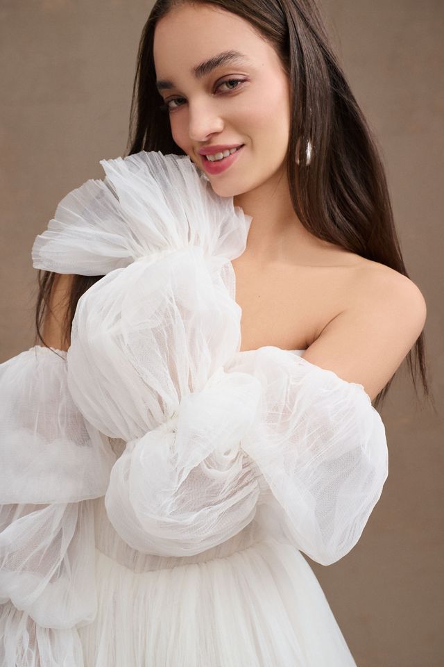 Watters Magali Crinkle Pleated Sleeves #2