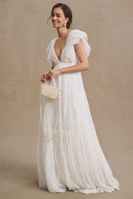 Flowy Empire Waist Wedding Dress