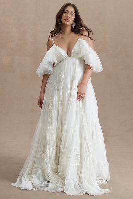 Bohemian Empire Waist Wedding Dress