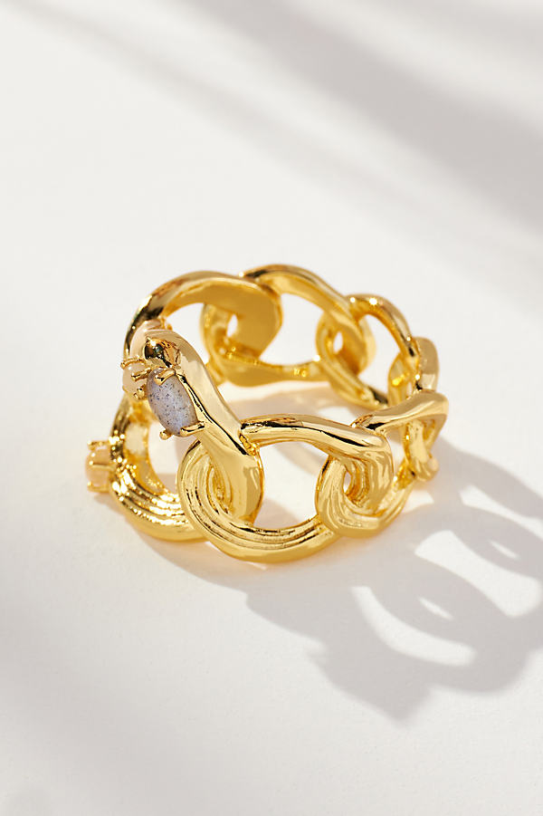 Jackie Mack Astra Chain Link Ring In Gold