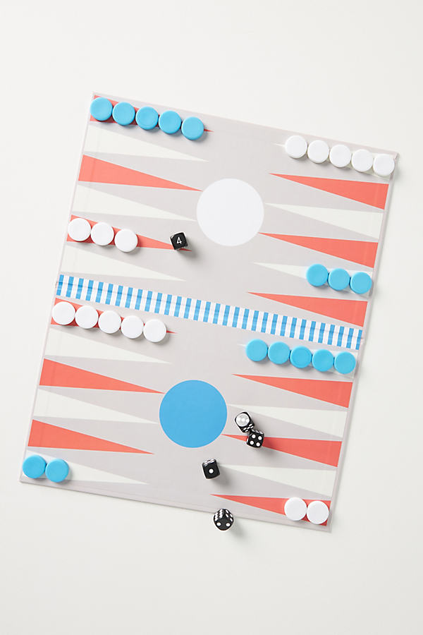 Printworks Play Backgammon Set In Blue