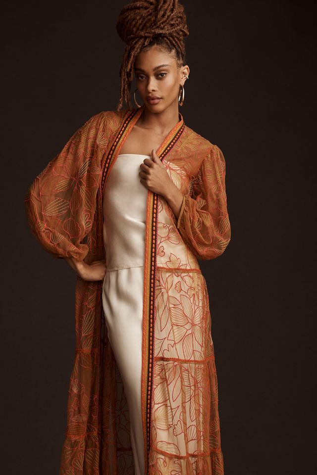 Bl-nk Tulle Duster Kimono | Anthropologie