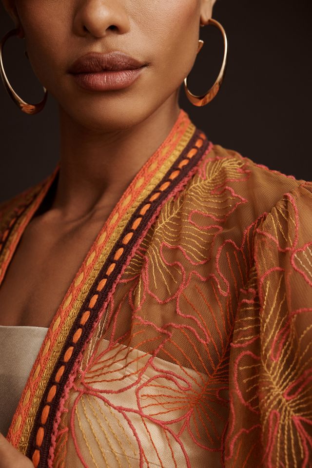 Bl-nk Tulle Duster Kimono | Anthropologie