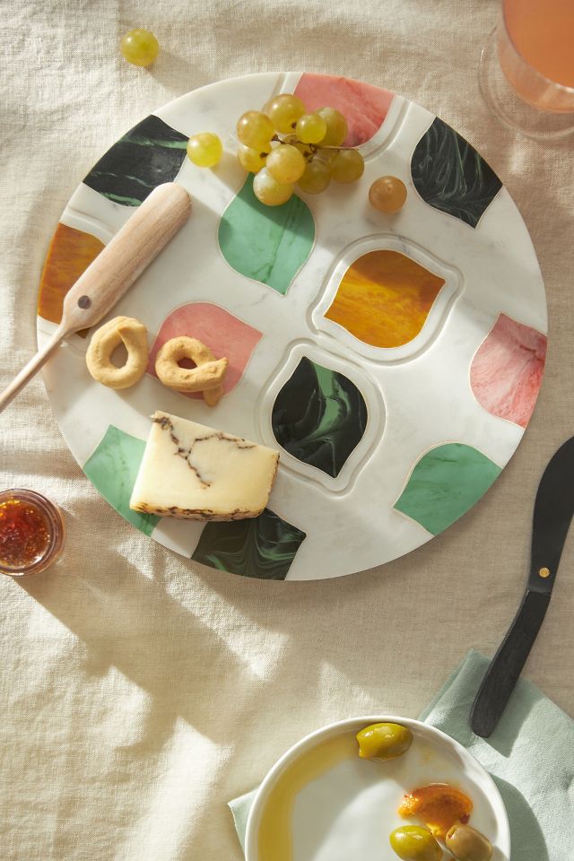 Peyton Round Marble Cheese Board Anthropologie UK