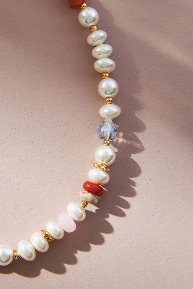Beaded Pearl Necklace #1