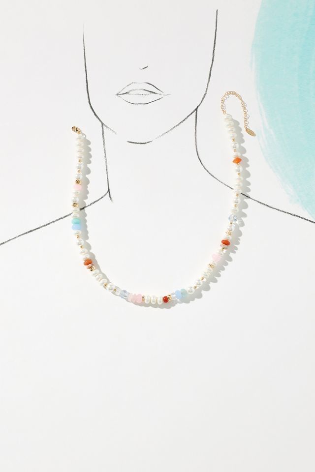 Beaded Pearl Necklace #2