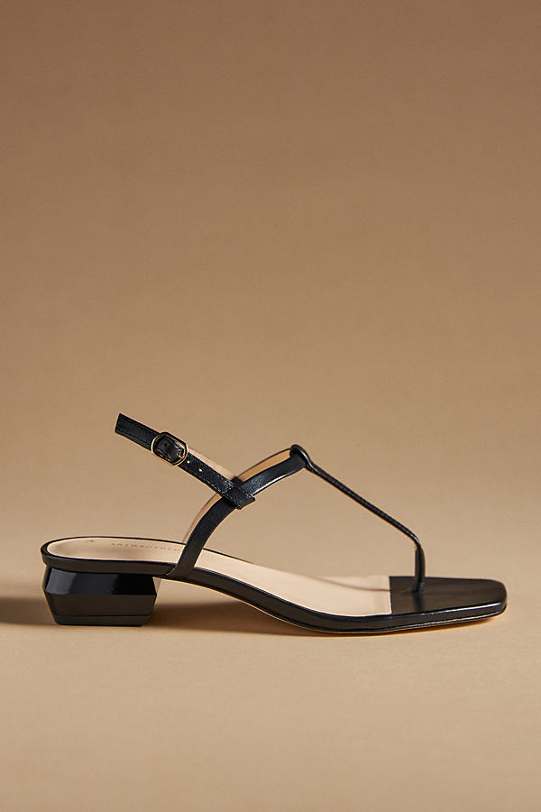 By Anthropologie Strappy Thong Sandals In Black