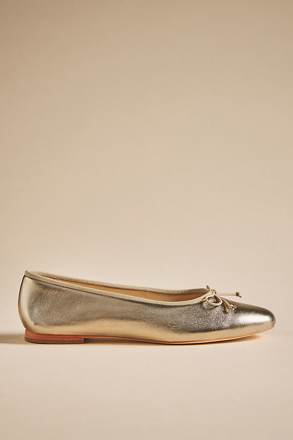 Guilhermina,maeve The Sabina Ballet Flats In Gold