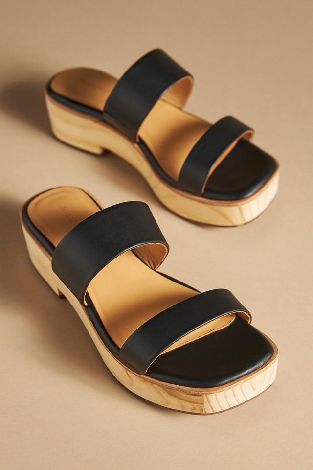 Nisolo Double-Strap Wood-Bottom Heels #1