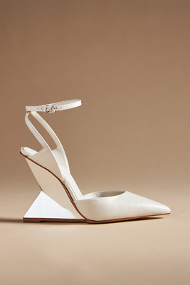 Schutz Janice Pointed-toe Heels In White
