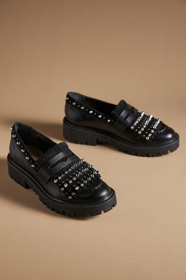 Schutz Christie Fringed Loafers #1