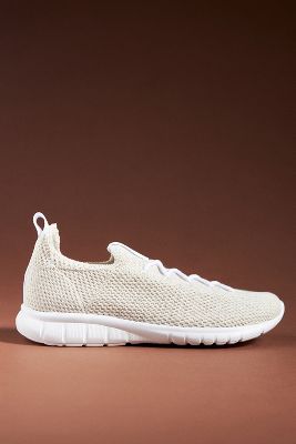 Shop Nisolo Athleisure Eco-knit Sneakers In Beige