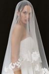 Jenny by Jenny Yoo Madeline Floral Lace Appliqué Chapel Veil