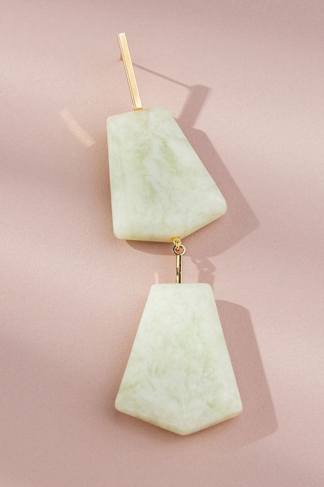 Agate Stone Drop Earrings #1