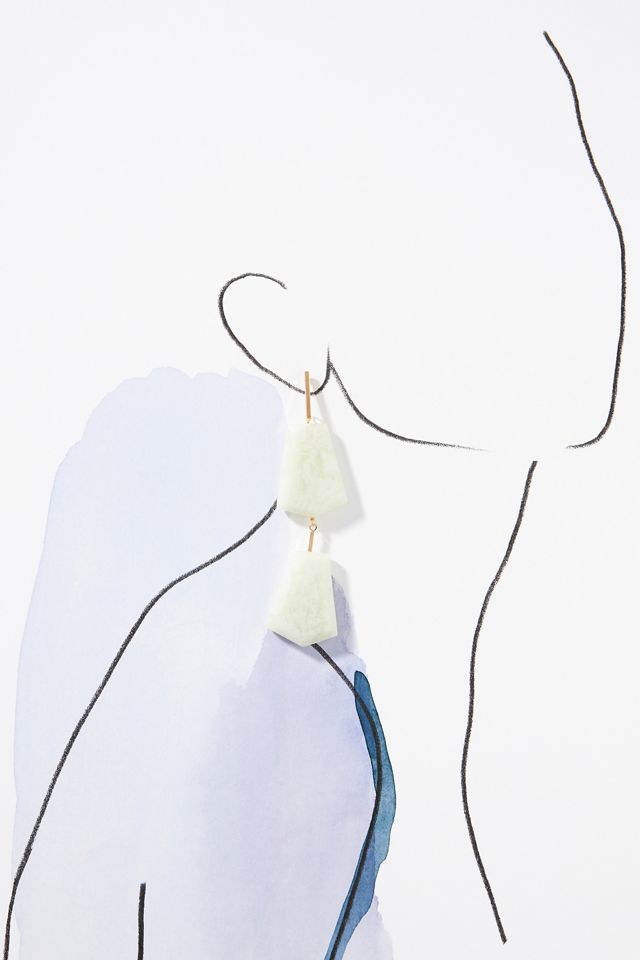 Agate Stone Drop Earrings #2
