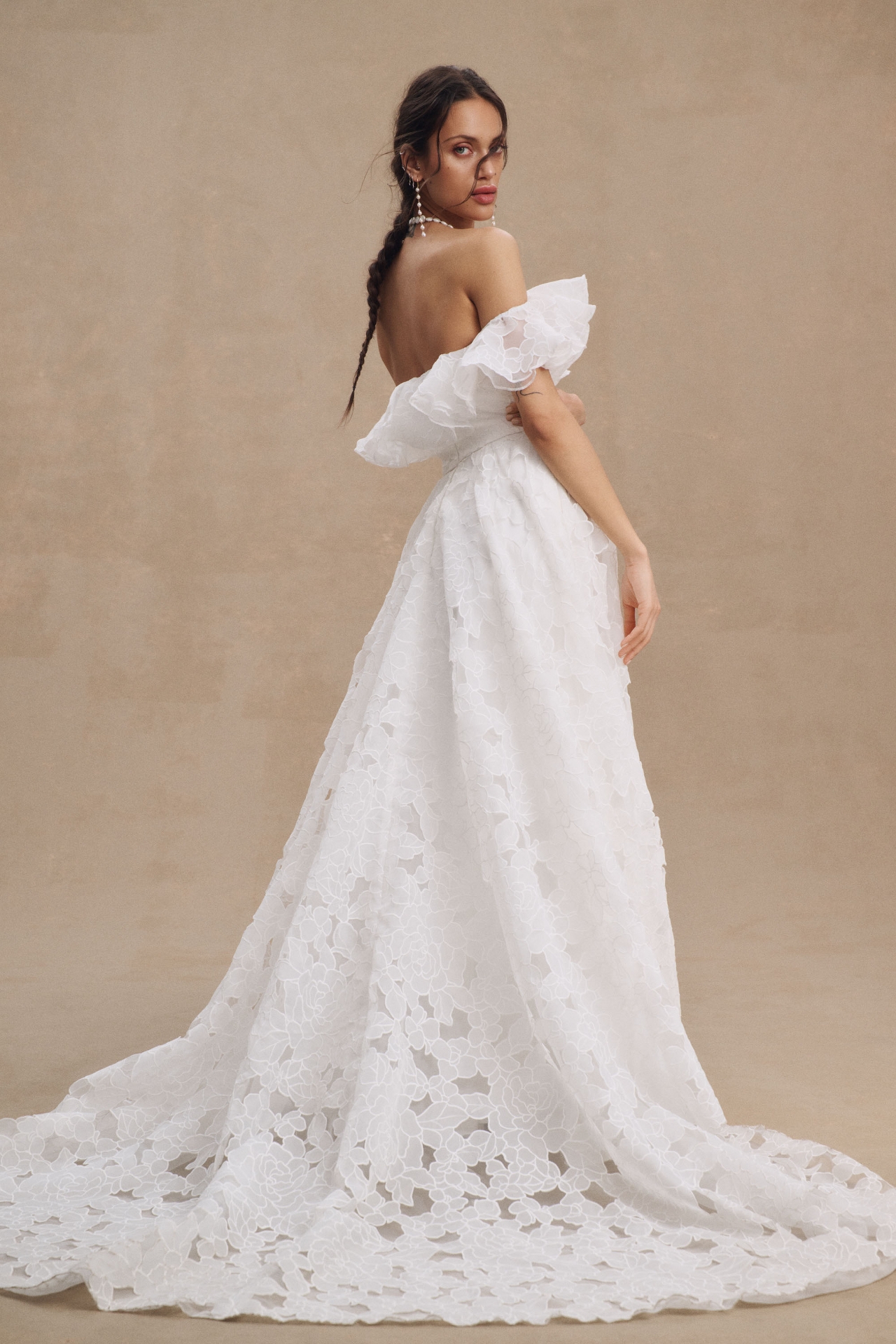 Jenny Yoo Priscilla Off-The-Shoulder Convertible Wedding Gown