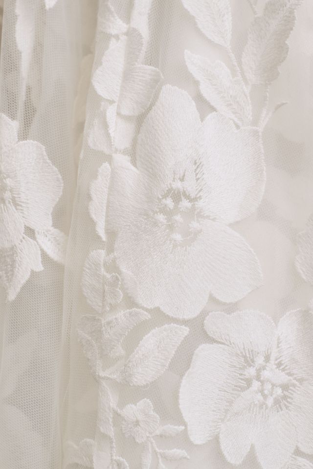 Jenny Yoo Madeline Corset A-Line Strapless Lace Wedding Gown #9