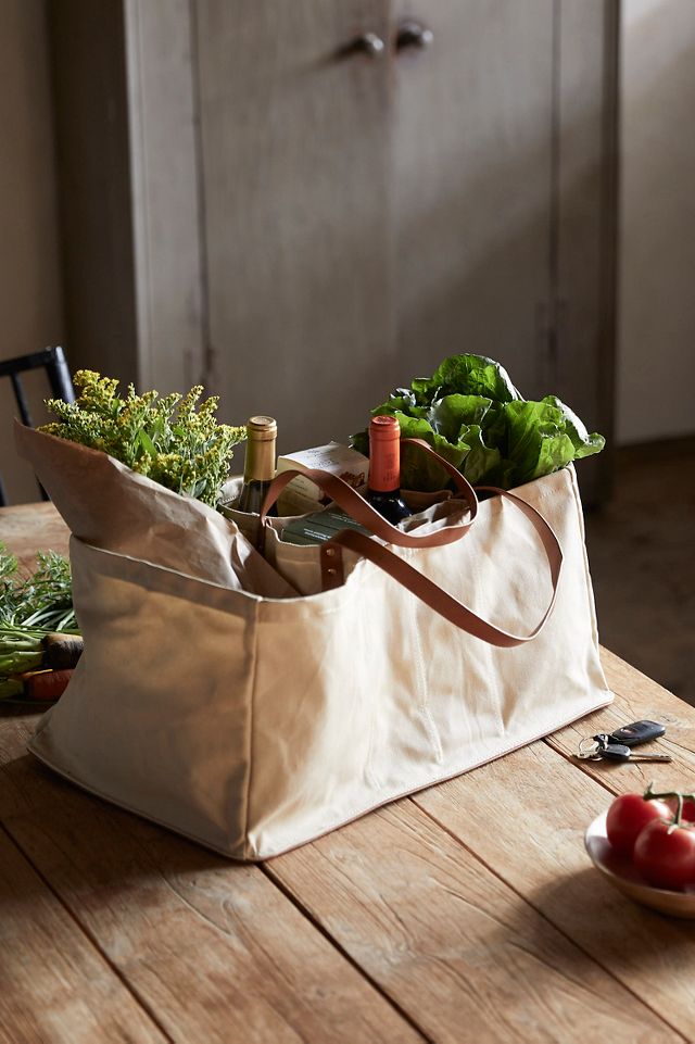 Large canvas grocery discount bags