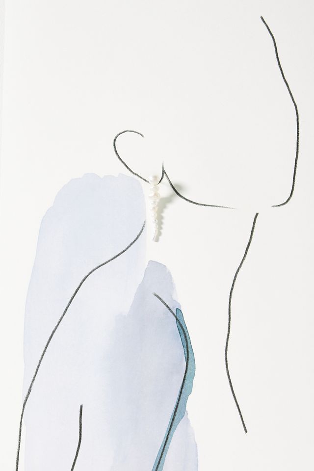 Linear Pearl Drop Earrings #2