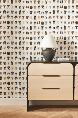 Rifle Paper Co . Dog Days Wallpaper In White