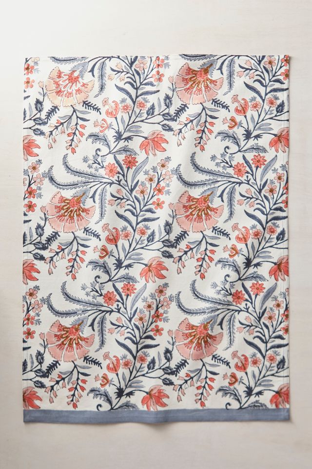 Lily Blue Dish Towel #1