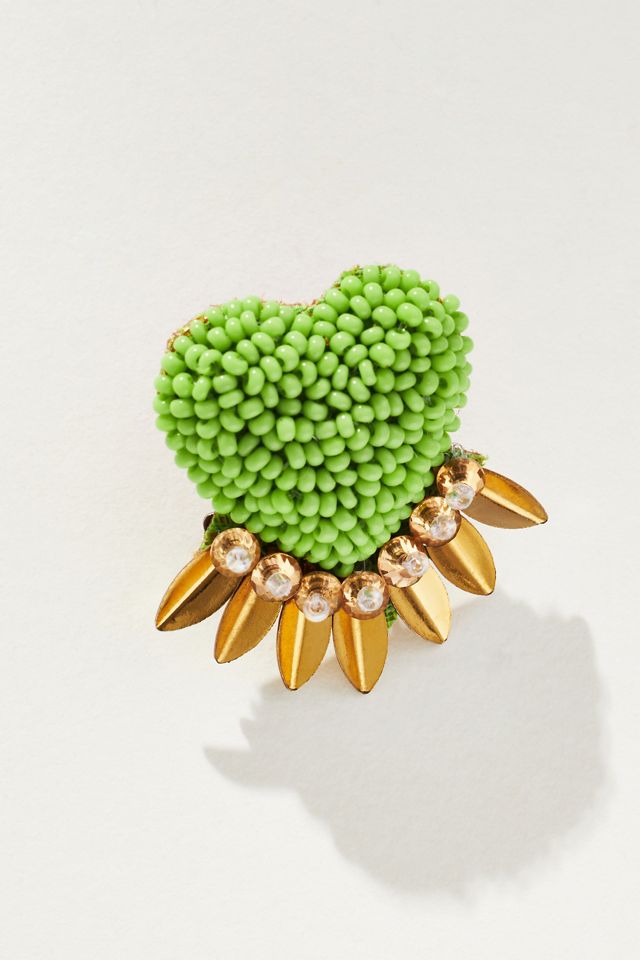 Deepa Gurnani Danika Heart Earrings #2