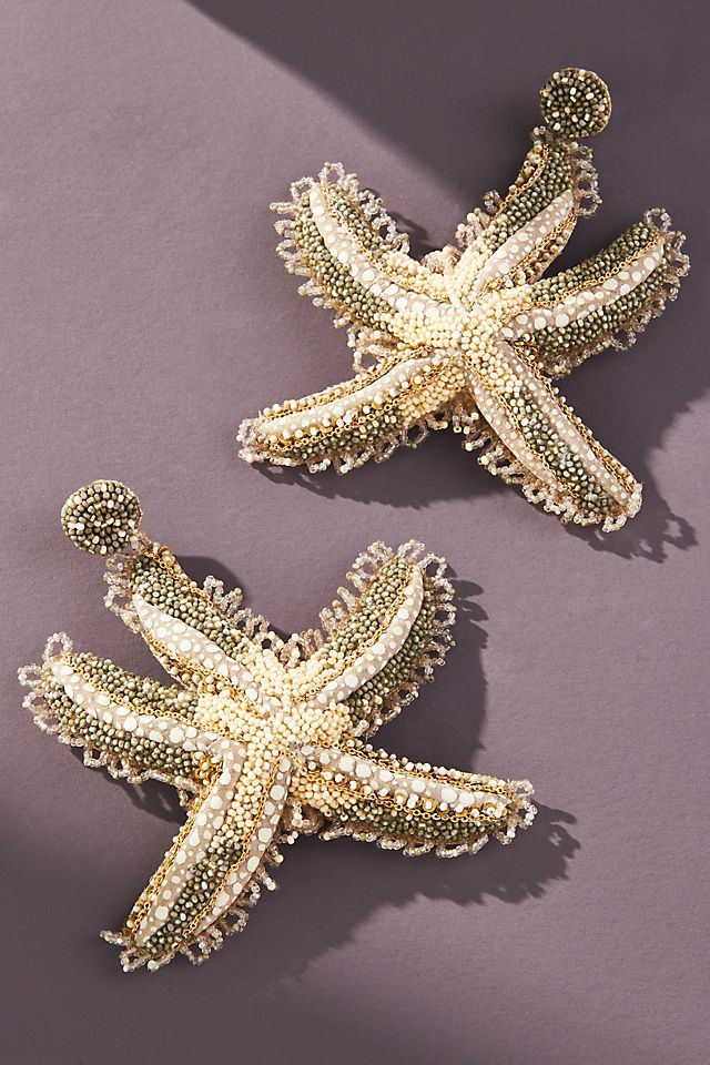 Deepa Gurnani Starfish Drop Earrings | Anthropologie