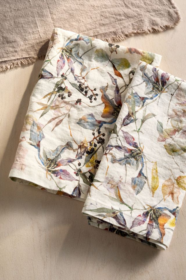 Meadow Flower Linen Napkins, Set of 2 #1