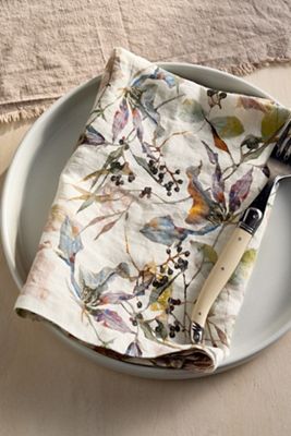 Meadow Flower Linen Napkins, Set of 2