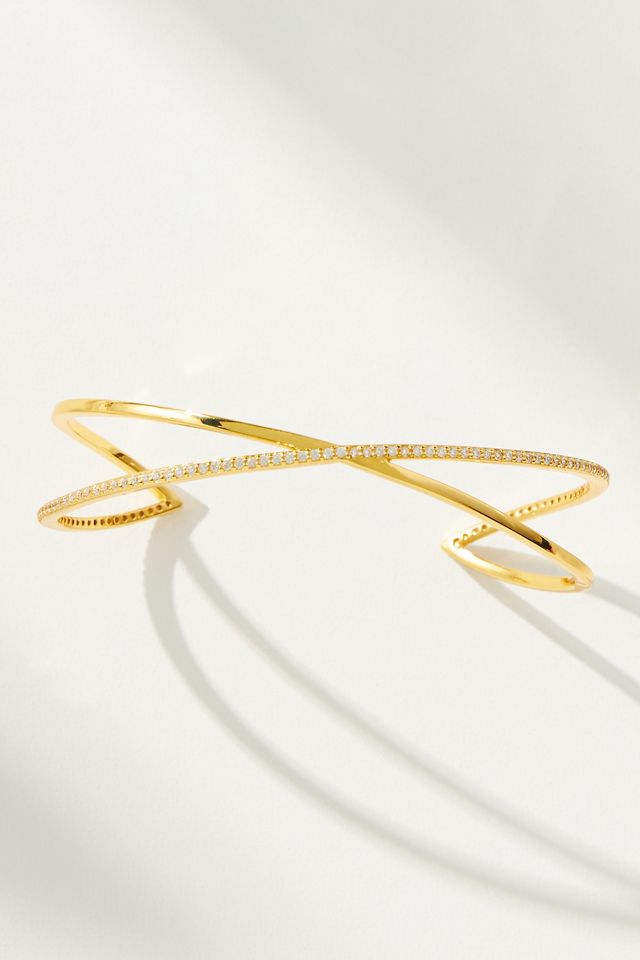 BaubleBar Shayla 18k Gold Cuff Bracelet #1