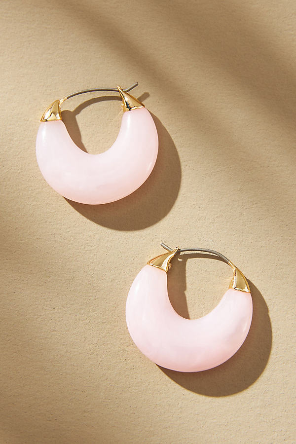 Baublebar Tia Color Huggie Hoop Earrings In Gold Tone In Pink