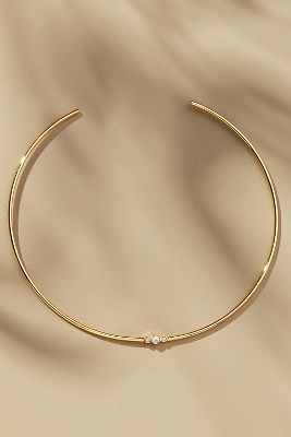 Baublebar Crystal Center Collar Necklace In Gold