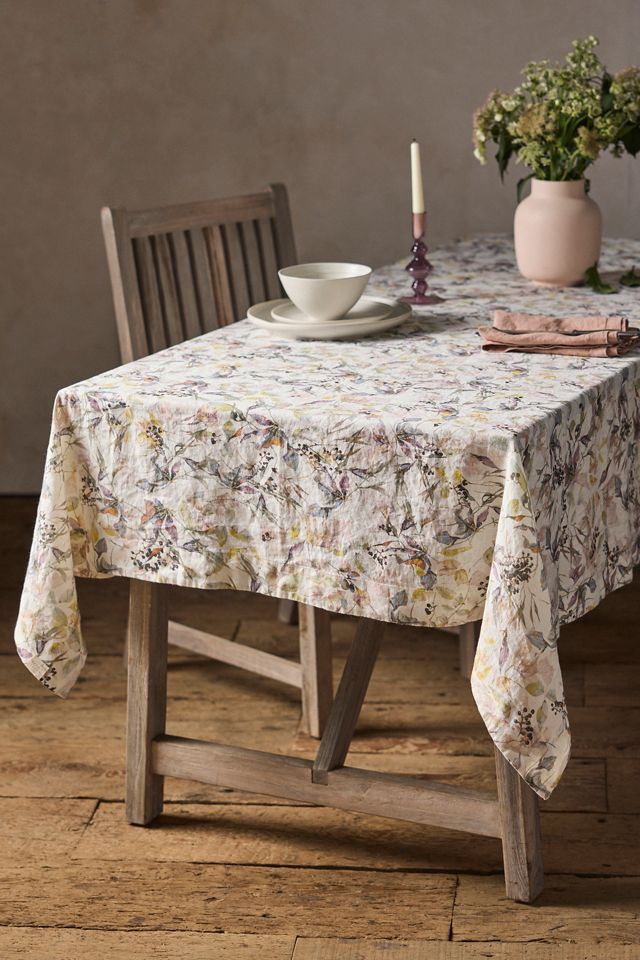 Lithuanian Linen Tablecloth, Meadow Flowers #1