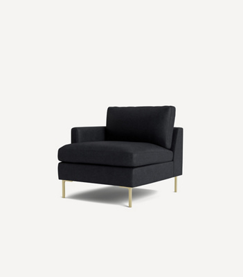 Anthropologie Bowen Leather Modular Chair - Thumbnail 3
