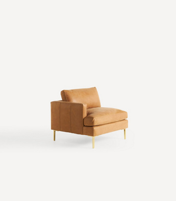 Anthropologie Bowen Leather Modular Chair - Thumbnail 4
