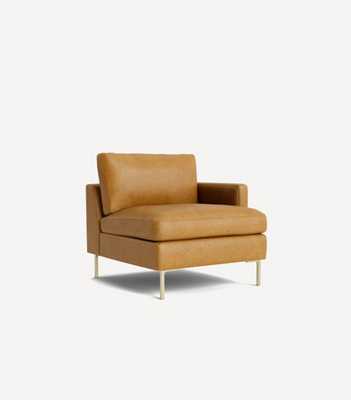 Anthropologie Bowen Leather Modular Chair