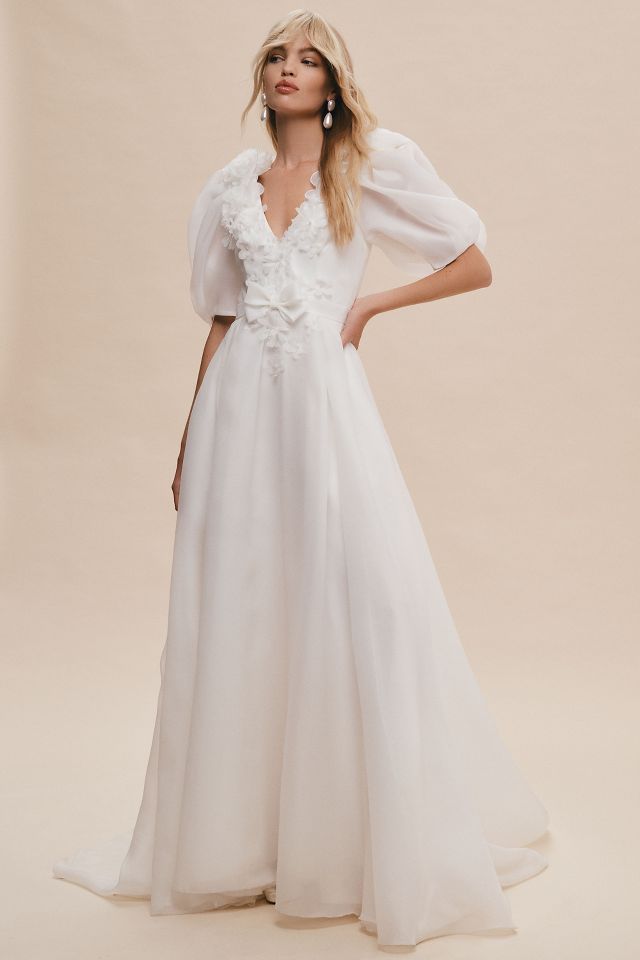 Viktor Rolf for BHLDN Eloise Organza Puff Sleeve Wedding Gown