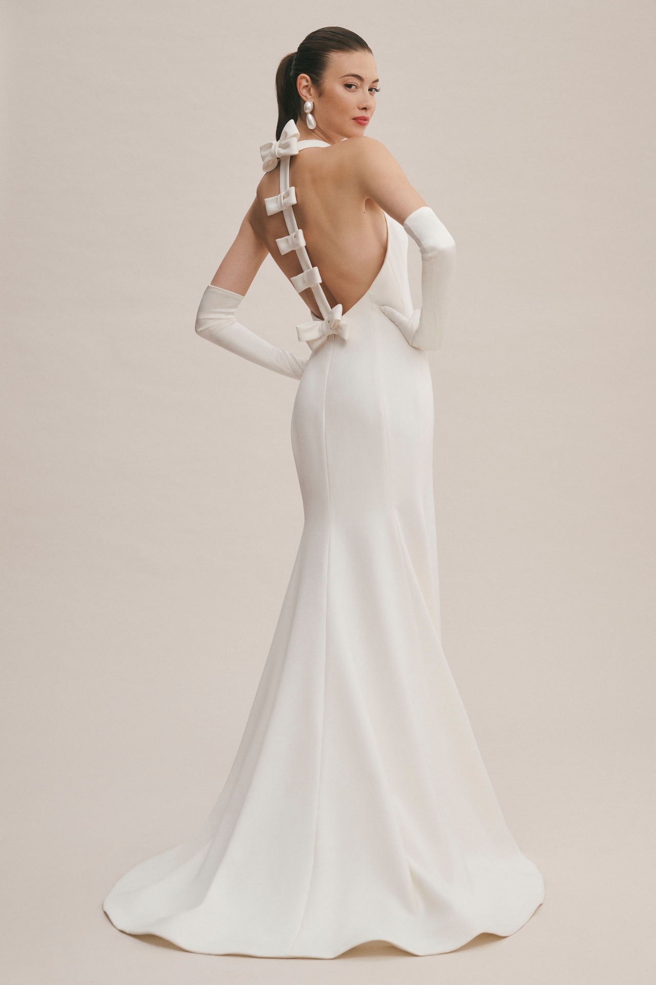 Viktor & Rolf for BHLDN Maisie High-Neck Bow-Back Wedding Gown