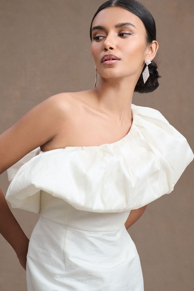 Sachin & Babi Rae One-Shoulder Ruffled Mermaid Midi Dress #2