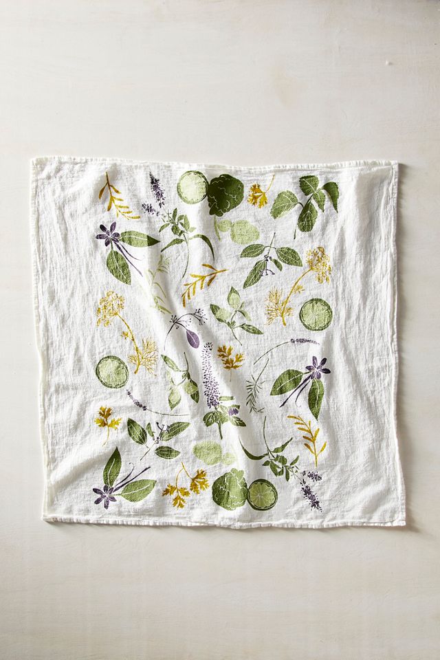 Cocktail Herbs Dish Towel #1