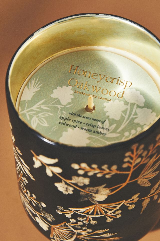 Tana Fruity Honeycrisp Oakwood Etched Glass Candle #1
