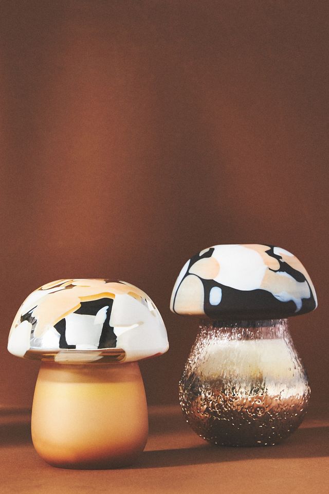 Cheena Harvest Fresh Eucalyptus & Cedar Glass Mushroom Candle #3