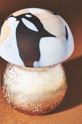 Cheena Harvest Fresh Eucalyptus & Cedar Glass Mushroom Candle