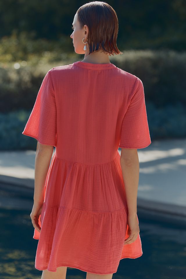 By Anthropologie Kallie V-Neck Mini Tunic Dress #1