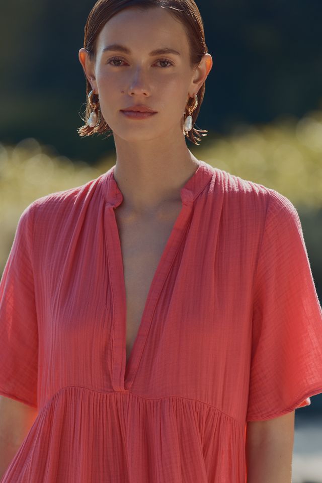 By Anthropologie Kallie V-Neck Mini Tunic Dress #2